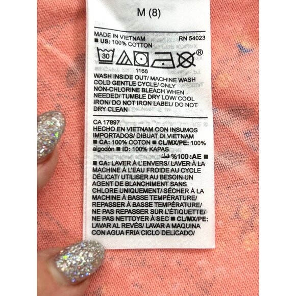 Old Navy Girls Tank Dress M 8 Pink Floral Fit Flare Cotton Summer Spring Casual - Picture 7 of 9